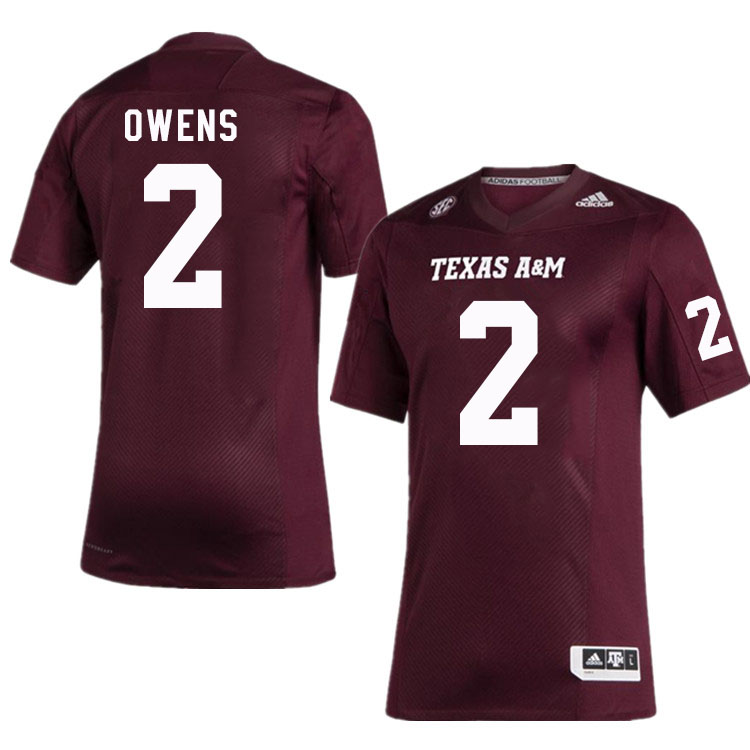 Men #2 Rueben Owens Texas A&M Aggies College Football Jerseys Stitched Sale-Maroon